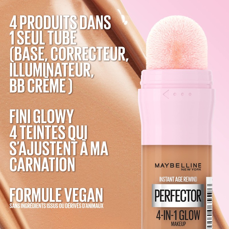 Maybelline New York 4 in 1 Make Up with Concealer,