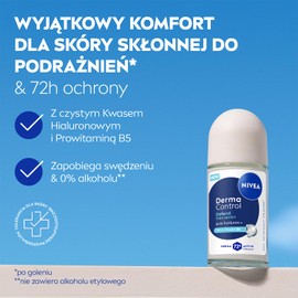 NIVEA Derma Control Defend Women's Antiperspirant 72h Ball Protection Hyaluronic Acid 50 ml