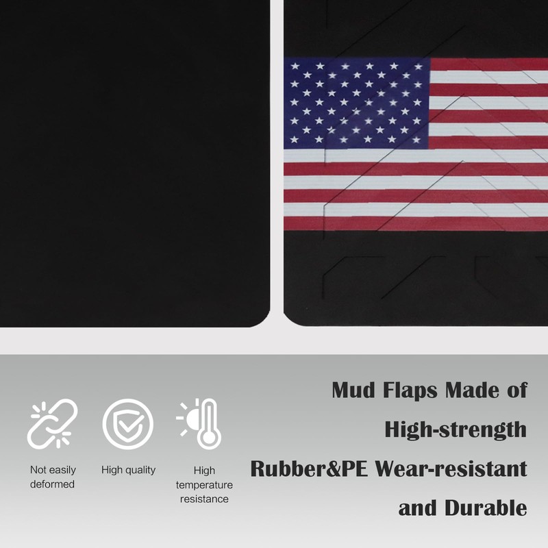 RILONH American Flag Mud Flaps for Semi Trucks PVC Polymer