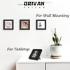 ORIVAN Black 4x4 Picture Frames Set of 4 Solid Wood