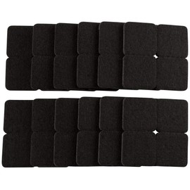 Softtouch 4717895N Heavy Duty Square Felt Furniture Pads to Protect Hardwood Floors from Scratches, 1", 48 Pack, Black, 48 Piece