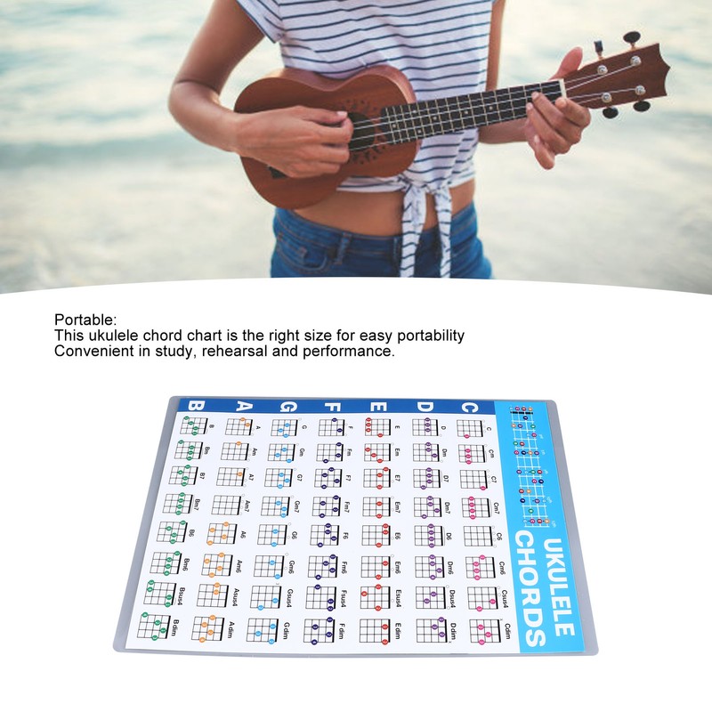 Ukulele Chord Sheet Professional Educational Reference Guide Ukulele Chord Poster