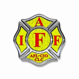 IAFF Stickers 3inch Decals 4 pack Firefighter Intl Maltese Cross Yellow and Red