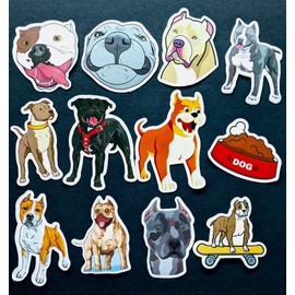 Unbranded Pit Bull Stickers, Pitty, Dog Stickers, Laptop, Water Bottle, 12 pk