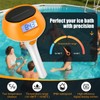 Upgraded Solar-Powered Digital Pool Thermometer Floating Pool Lights with Backlit