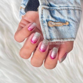 Color Street Nail Polish Strips - VEGAS VIXEN (FDG146) GLITTER Retail $14 OMBRE