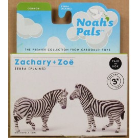 Noah's Pals "Zachary & Zoe" Zebra (Plains) 1:24 Wildlife Animal Figures NIB