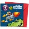 Birthday Card for Boy Age 7. Birthday Card with Matching