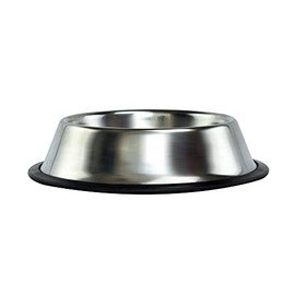 Fancy Pets Plato Ligero de Acero Inoxidable para Perro Tamaño 16 Onzas o 680 Gramos