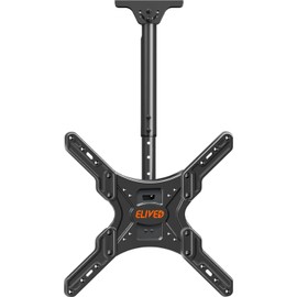 ELIVED Ceiling TV Mount Fits Most 26-65 Inch LED, LCD OLED Flat Screen TVs, Full Motion Height Adjustable TV Mount Bracket, Swivel and Tilt tv Bracket, Max VESA 400x400mm, Holds up to 99 lbs. YD3015
