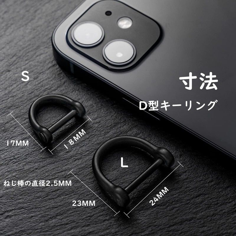 [TISUR] Key Ring, D-Ring for Smart Key, Stainless Steel, Keys,
