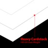 100 Sheets White Cardstock 11” x 17”, 100lb/271gsm Card Stock,