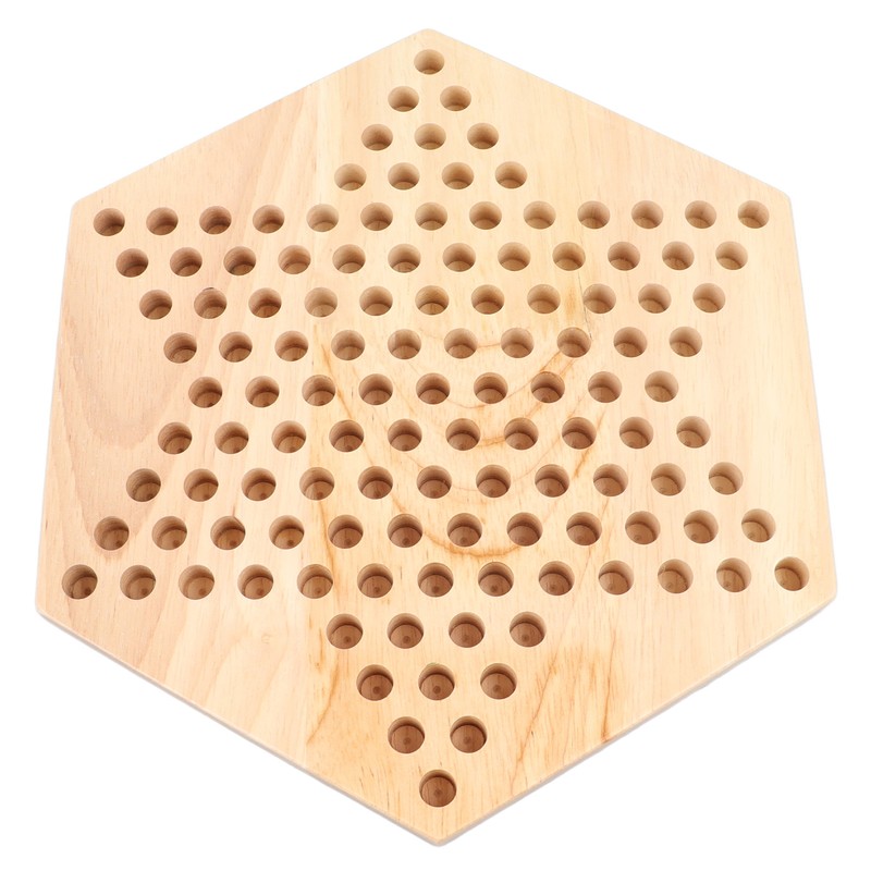 Chinese Checkers Set With Multiple Chess Pieces Wooden Board Interactive