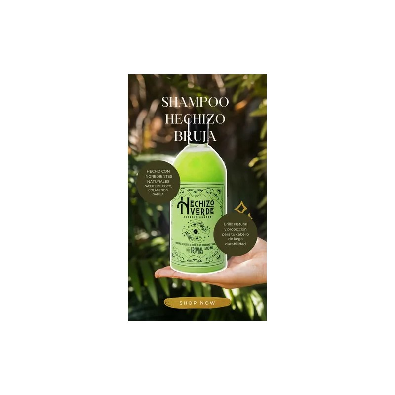 3 Set Acondicionador Hechizo Verde Coco Sábila Colageno Kit