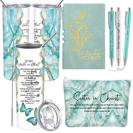 Patelai 6 Pcs Sister in Christ Gift for Women Girls Christian Gift Set Religious Bible Verse Favors for Mom Mothers Day Birthday Teacher Best Friend