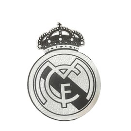 Madrid Football Club Logo Patch, Black and White Crown Iron-On Crest for Adult Mens Jersey v3