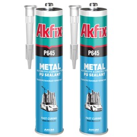 Akfix P645 Seam Sealer Automotive Beige (2x10.1 Oz.) - Urethane Autobody Seam Sealer Adhesive for Metal Joints, RV Roof Sealant, Sandable, Paintable, Fast Curing and Durable Bonding | Beige, 2 Pack