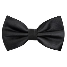 Alizeal Mens Solid Color Adjustable Bow Ties, Black