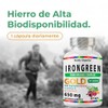 Irongreen Hierro Suplemento Bisglicinato Vitamina Complejo Betabel Espirulina Espinaca Bioperine