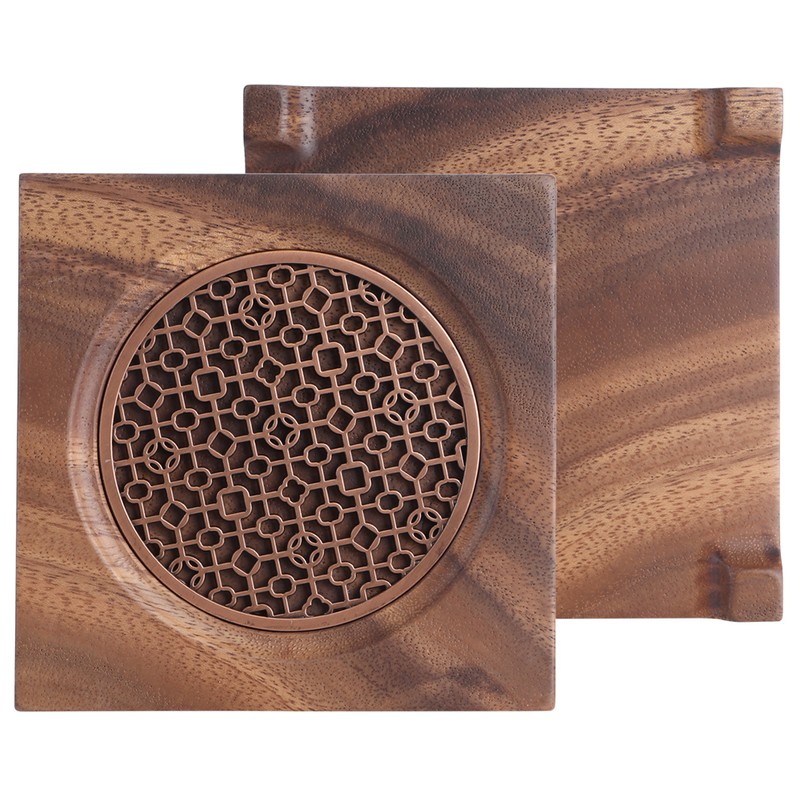 Household Innovative Walnut Square Teapot Mat Heat Insulation Coaster Tea
