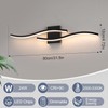 Black Curved Bathroom Vanity Light Fixture Over Mirror, 31.5 inch