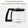 Jarra de repuesto de 14 tazas compatible con Cuisinart, 14