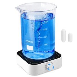 PRECIPETTE Digital Magnetic Stirrer 350-3000 rpm 5L Laboratory Magnetic Stirrer with LED Display with 2 Stirring Fish Magnetic Stirrer Mixer Laboratory Stirrer 145 mm 5000 ml Magnetic Stirrer