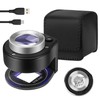 45X Jewelry Magnifier with 6 Light, Rechargeable Desktop Portable Coin