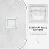 TEHAUX Louvered Air Vent Cover for Exterior Wall Durable Plastic