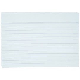 Exacompta - Ref 10819SE - Bristol Lined Record Cards (Pack of 100) - A6 in Size, 205gsm Card, Compatible with Printers - Suitable for Exam Revision & Notes - Blue