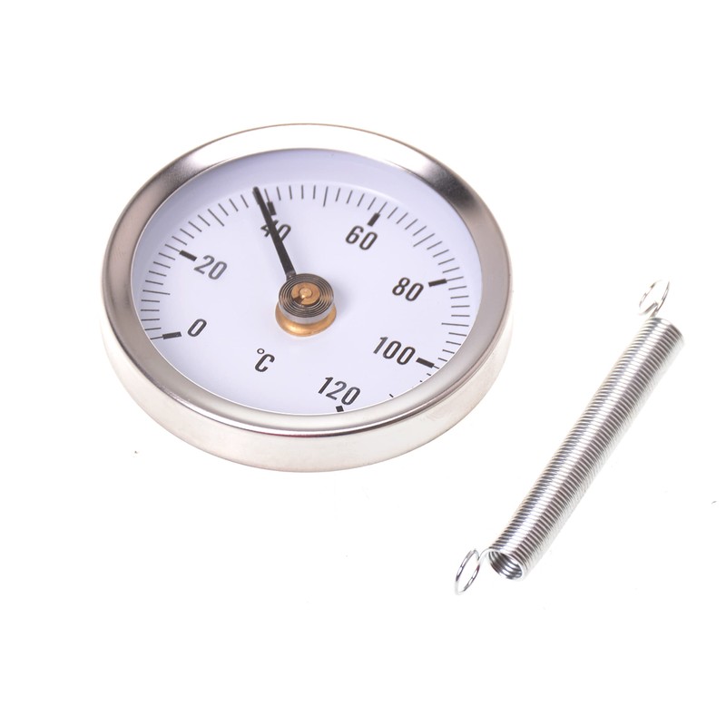 Aqbau® Insertion Thermometer Diameter 63 mm, Bimetal Thermometer 0-120°C -