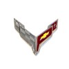 Corvette Silver 2020-24 Corvette C8 Front Bumper crossed flags Emblem