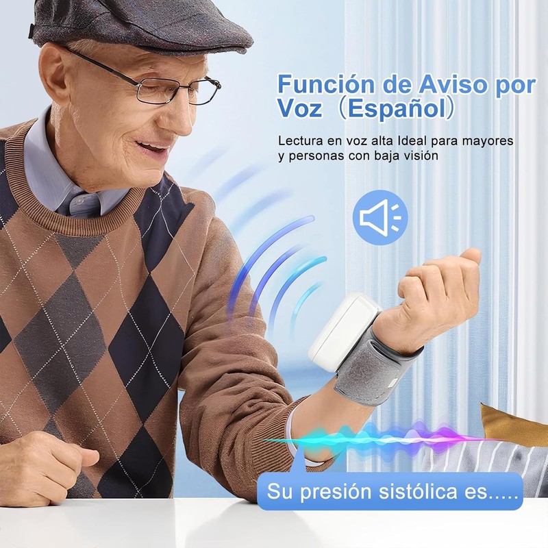 Baumanómetro digital de muñeca con voz en español XYJ, 2