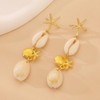 Starfish Shell Dop Earrings for Women (A)
