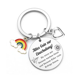 Gifts for First Day of School, First Day of School, Keyring Meaningful First Day of School Gift for Students Boys Girls, silver