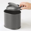 mDesign Mini Swing Lid Plastic Dustbin Pack of 2 Anthracite