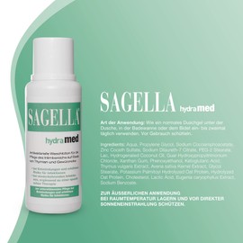 SAGELLA hydramed: Antibakterielle Waschlotion für den Intimbereich, Intimpflege bei Entzündungen und erhöhtem Infektionsrisiko, 250 ml