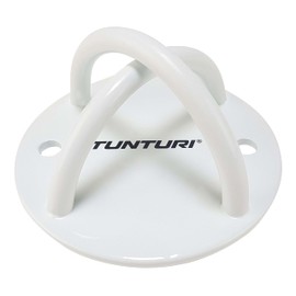 Tunturi 12 cm Wall Hook for Suspension Trainer, Sling Trainer, Ceiling Hook Made of Steel, Holds up to 200 kg, White