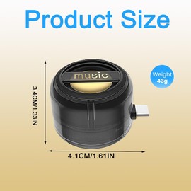 GROTOLY Portable 5X Speaker Black Amplifier–Plug & Play for Music/Calls Mini Portable Speaker for Smartphones(Type-C Interface)