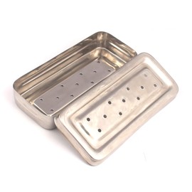 OdontoMed2011 17X7X3 cm Instruments Box Perforated Stainless Steel Holloware Tray Box
