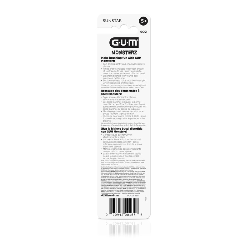 GUM - 10070942001653 Monsterz - cepillo para polvo de dientes