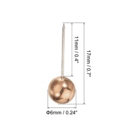 PATIKIL Push Pins, 100 Pack Round Head Map Tacks Thumb Steel Point for Office Cork Board, Rose Gold