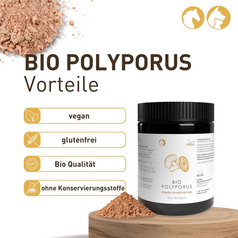 Pilze Wohlrab - Organic Polyporus Powder for Animals - 300