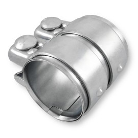Exhaust Clamp, Pipe Connector, Double Clamp, Exhaust System (Galvanised Steel, Diameter 50 mm, Length: 90 mm)