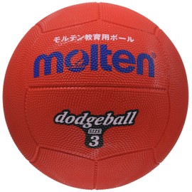 Molten D3R Dodge Ball Rubber No. 3 Ball, Red