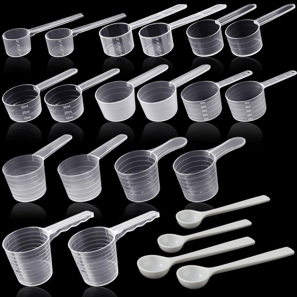 HavaCue 22 Pieces Transparent Measuring Spoon Set, Dosing Spoon 1g/2ml