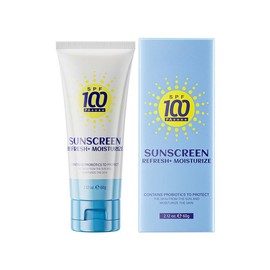 Refreshing Probiotic Sunscreen, Probiotische Sonnencreme 2x60g, Leichte Formel ohne Fettglanz, Mit Präbiotika für Hautschutz
