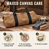 Waxed Canvas Firewood Carrier Bag with Reinforced Handles, Water-Resistant Log