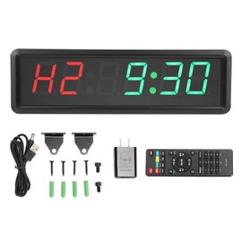 1.8in LED Digital Timer with Remote Control Countdown Interval Clock Stopwatch  100‑240V