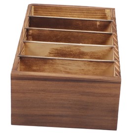 Zerodeko Wooden Phone Storage Box Slot Cellphone Organizer Rustic Desktop Display for Office Home and School and Lightweight Special Occasions